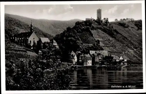 Ak Beilstein an der Mosel, Panorama, Burg Metternich