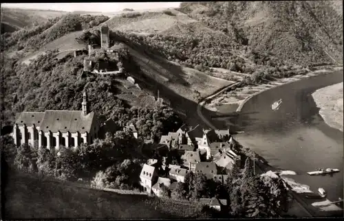 Ak Beilstein an der Mosel, Panorama, Blick v. Silberberg