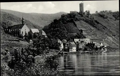 Ak Beilstein an der Mosel, Ruine Metternich, Panorama