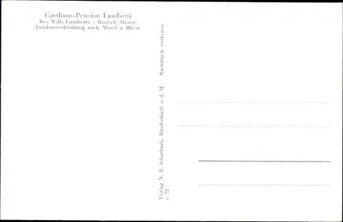Ak Beulich im Hunsrück, Gasthaus Lamberti