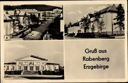 Ak Rabenberg Breitenbrunn im Erzgebirge, Kulturhaus, Kinderheim, Teilansicht