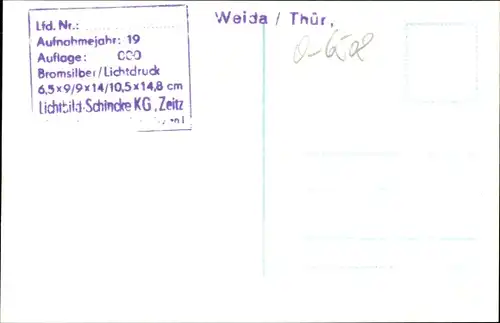 Foto Ak Weida in Thüringen, Rathaus, Autobus, Autos