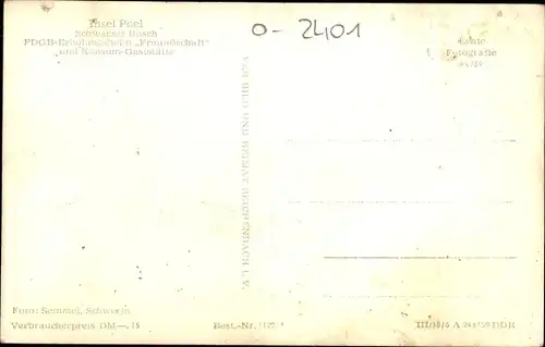 Ak Schwarzer Busch Insel Poel Mecklenburg, FDGB Erholungsheim Freundschaft, Konsum Gaststätte