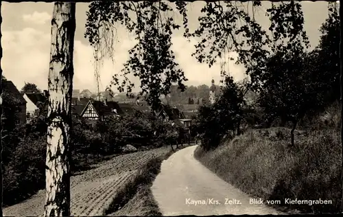 Ak Kayna Zeitz im Burgenlandkreis, Blick vom Kieferngraben