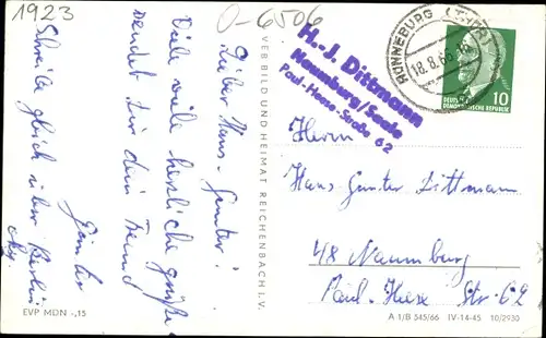 Ak Ronneburg in Thüringen, Schwimmbad, Rathaus, Markt, Baderteich, Schloss