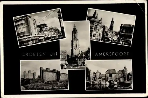 Ak Amersfoort Utrecht Niederlande, Koppelpoort, Belgisch Monument, Kerk