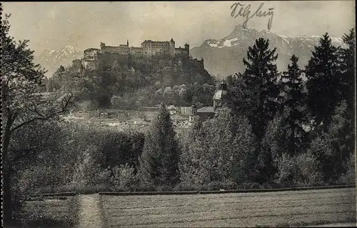 Ak Salzburg in Österreich, Ort vom Kapuzinergarten