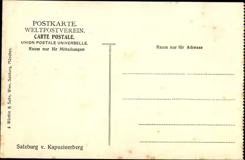 Ak Salzburg Stadt, Ort vom Kapuzinerberg