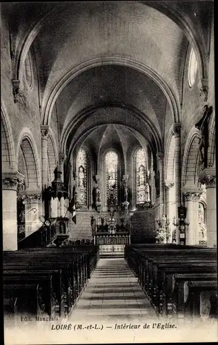 Ak Loiré Maine et Loire, Interieur de l'Eglise