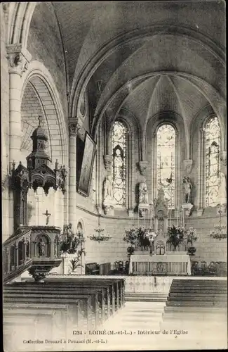 Ak Loiré Maine et Loire, Interieur de l'Eglise