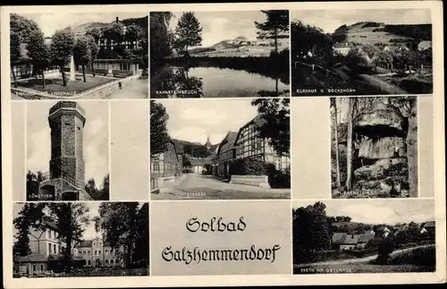 Ak Salzhemmendorf Niedersachsen, Lönsturm, Kurhaus, Bockshorn, Dorfstraße