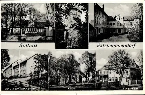 Ak Salzhemmendorf Niedersachsen, Kirche, Schule, Kinderheim, Lönsturm