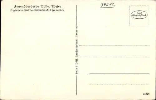 Ak Polle an der Weser, Jugendherberge des Landesverbandes Hannover