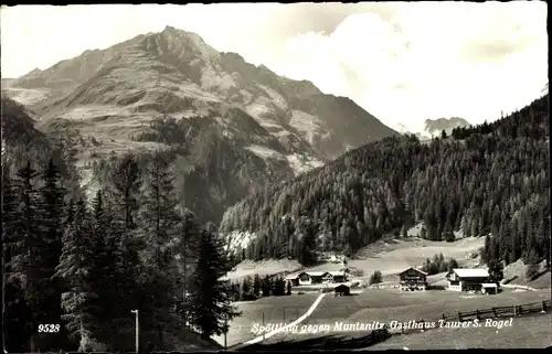 Ak Tirol, Spöttling gegen Muntanitz, Gasthaus Taurer