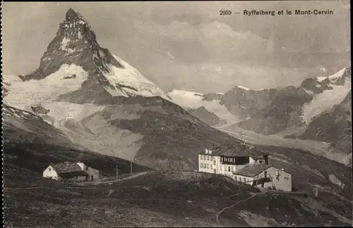 Ak Zermatt Kanton Wallis Schweiz, Ryffelberg, Mt. Cervin