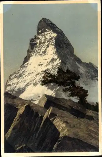 Ak Zermatt Kanton Wallis Schweiz, Riffelalp, Matterhorn
