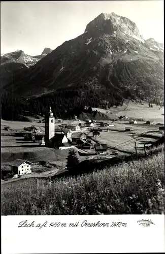 Ak Lech am Arlberg Vorarlberg, Gesamtansicht, Omeshorn