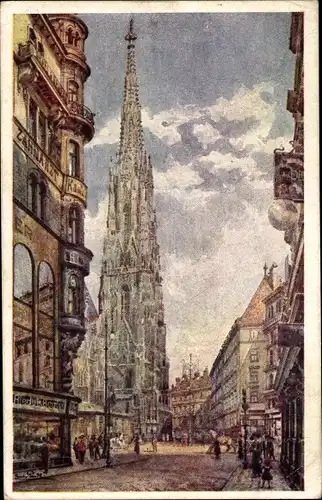 Künstler Ak Pendl, M., Wien 1 Innere Altstadt, Stephanskirche