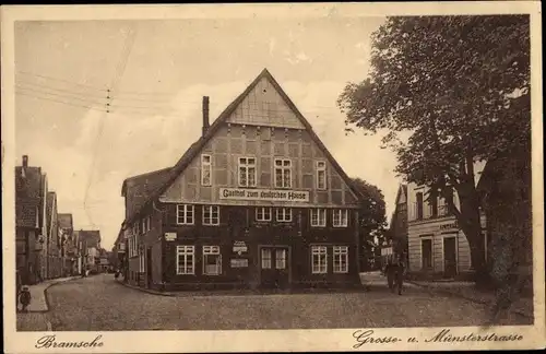 Ak Bramsche in Niedersachsen, Große und Münsterstraße