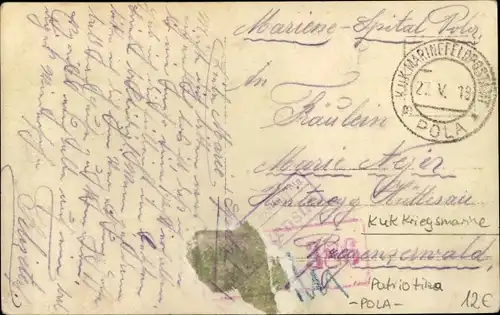 Ak Soldatenliebe, Seemann der kuk Kriegsmarine