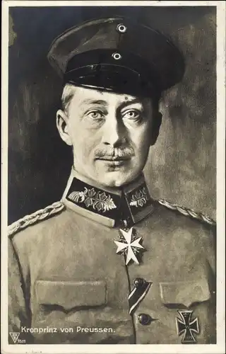 Ak Kronprinz Wilhelm von Preußen in Generalsuniform, Pour le Mérite Orden