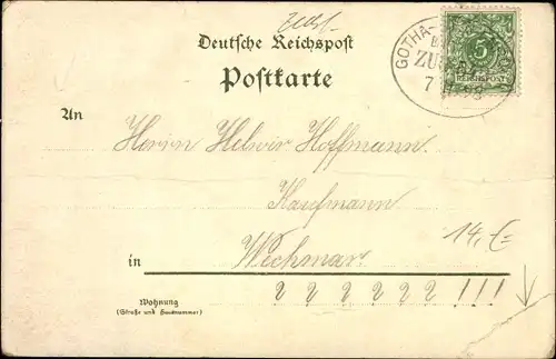 Litho Luisenthal im Landkreis Gotha Thüringer Wald, Forsthaus Langenburg, Ruine Käfernburg