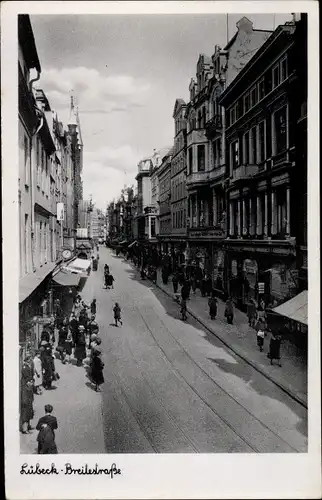 Ak Hansestadt Lübeck, Breitestraße