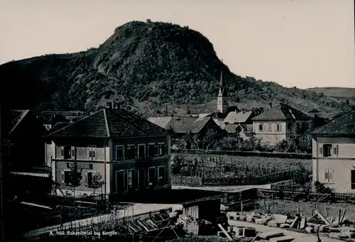 Foto 1890, Singen Hohentwiel Baden Württemberg, Gesamtansicht, Burg, Buchdruckerei