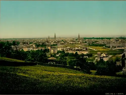 Foto 1900, Bonn am Rhein, Panoramablick