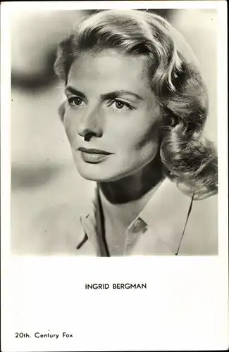 Ak Schauspielerin Ingrid Bergman, Portrait