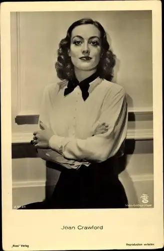 Ak Schauspielerin Joan Crawford, Portrait