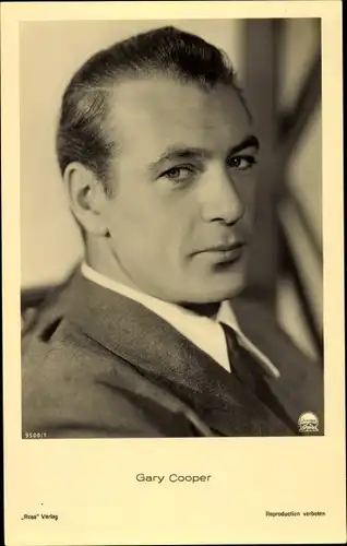 Ak Schauspieler Gary Cooper, Portrait, Ross