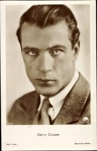 Ak Schauspieler Gary Cooper, Portrait, Ross