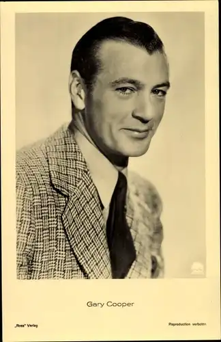 Ak Schauspieler Gary Cooper, Portrait