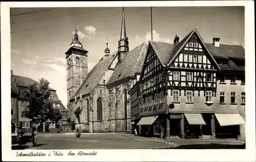 Ak Schmalkalden im Thüringer Wald, Am Altmarkt, Kirche