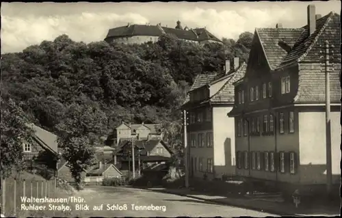 Ak Waltershausen in Thüringen, Ruhlaer Straße, Schloss Tenneberg