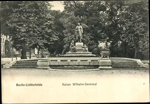Ak Berlin Steglitz Lichterfelde, Kaiser Wilhelm Denkmal
