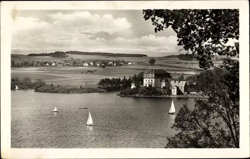 Ak Oelsnitz Vogtland, Jugendherberge Taltitz, Segelpartie