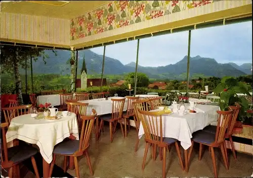 Ak Törwang Samerberg in Oberbayern, Café Rosengarten, Innenansicht