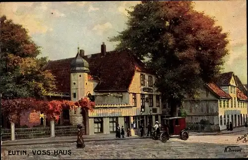 Künstler Ak Beraud, N., Eutin in Ostholstein, Hotel Voss Haus, Auto