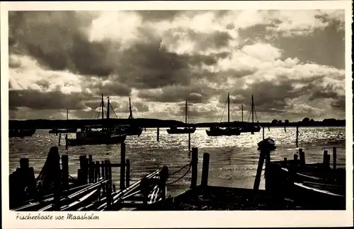 Ak Maasholm an der Schlei, Fischerboote