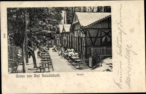 Ak Bad Salzdetfurth in Niedersachsen, Kursaal, Terrasse