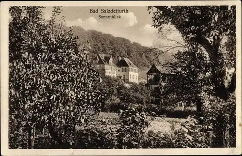 Ak Bad Salzdetfurth, Sonnenblick, Blick durch die Bäume