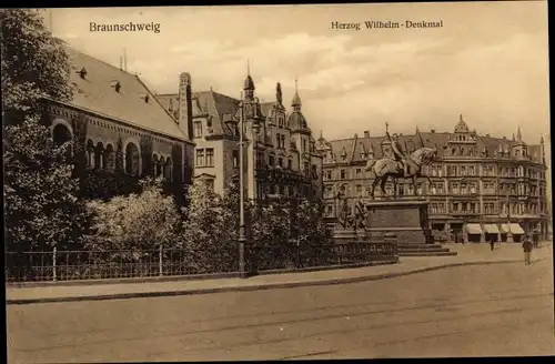 Ak Braunschweig in Niedersachsen, Herzog Wilhelm Denkmal