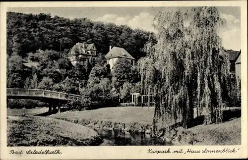 Ak Bad Salzdetfurth in Niedersachsen, Kurpark mit Haus Sonnenblick