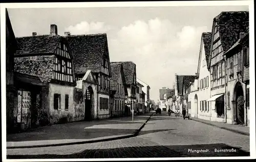 Ak Pfungstadt in Südhessen, Straßenpartie, Bornstraße