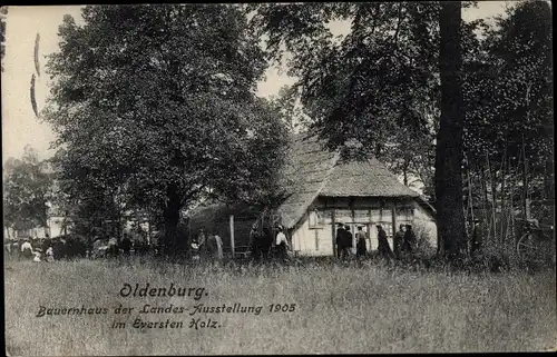 Ak Eversten Holz Oldenburg im Großherzogtum Oldenburg, Bauernhaus d. Landesausstellung 1905