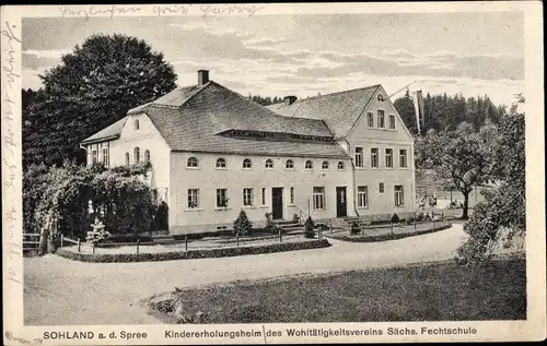 Ak Sohland an der Spree Sachsen, Kindererholungsheim Sohland, Sächs. Fechtschule