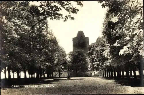 Foto Ak Orbe Kanton Waadt Schweiz, Terrasse du Chateau