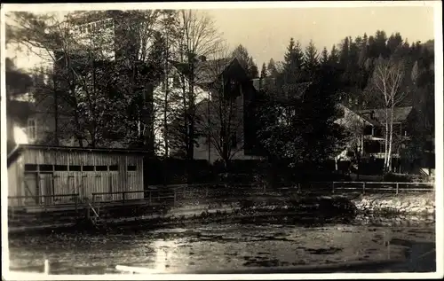 Foto Ak Salzerbad Niederösterreich, Wasserpartie, Häuser